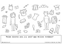 Kleurplaat 2, Kleding (klein)